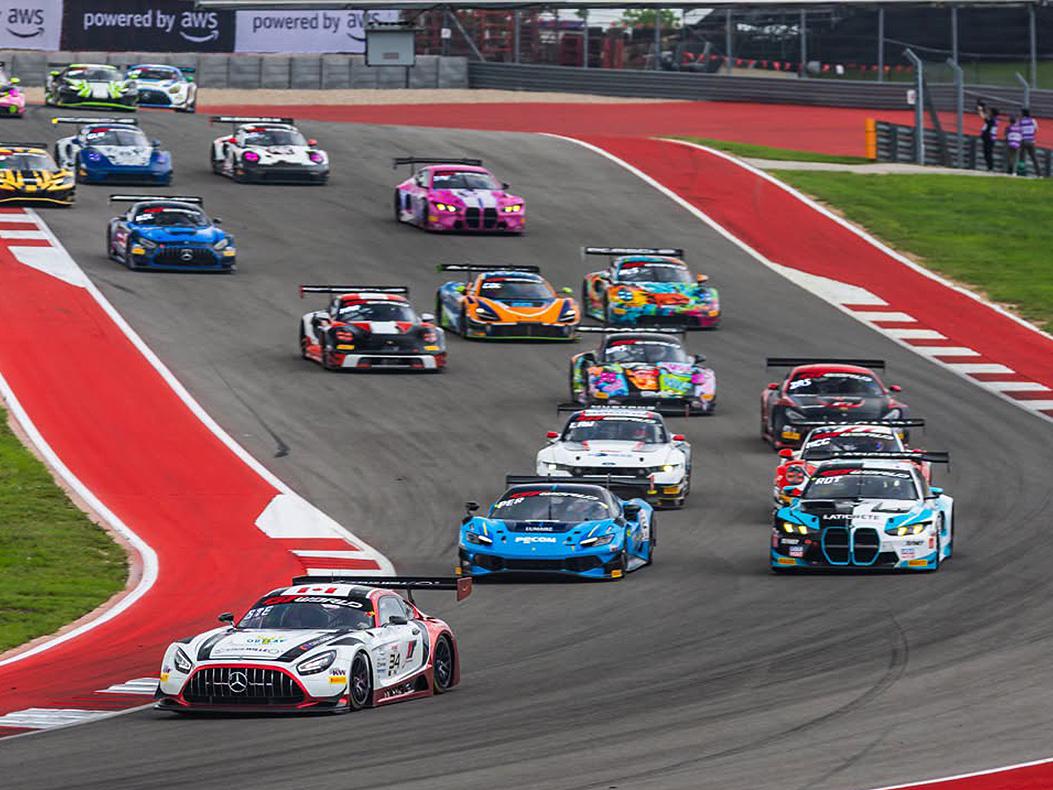 SRO America racing at Circuit of The Americas.