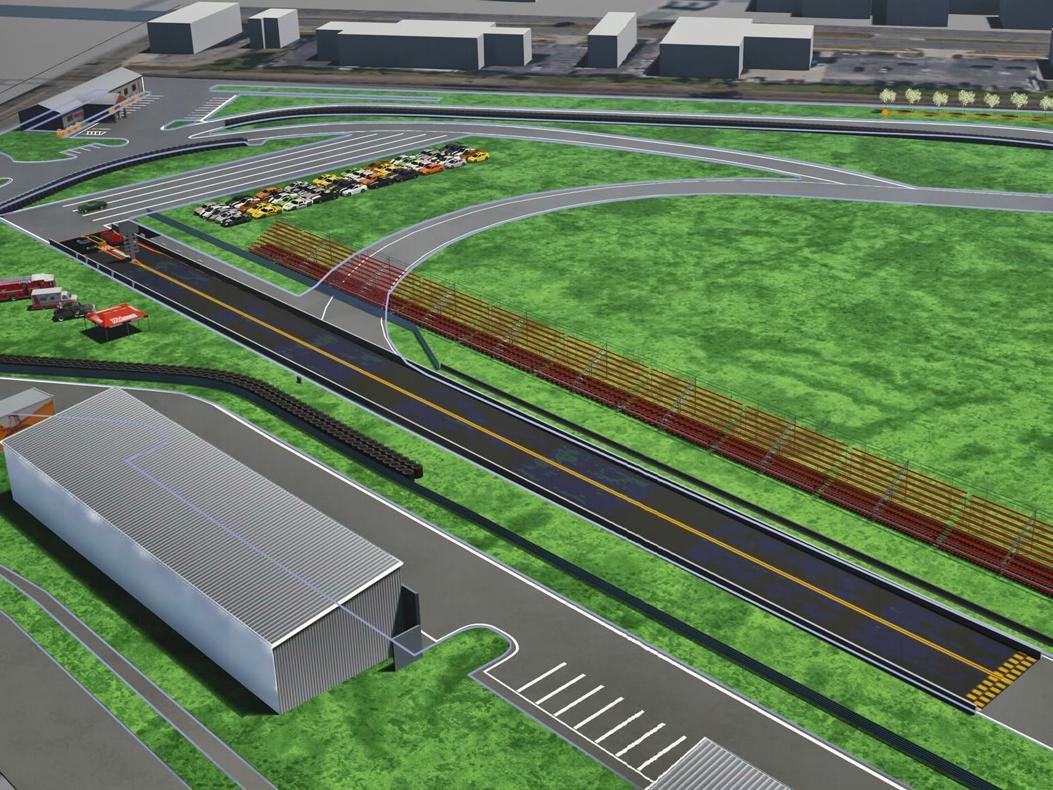 Rendering of the new M1 Concourse drag strip.