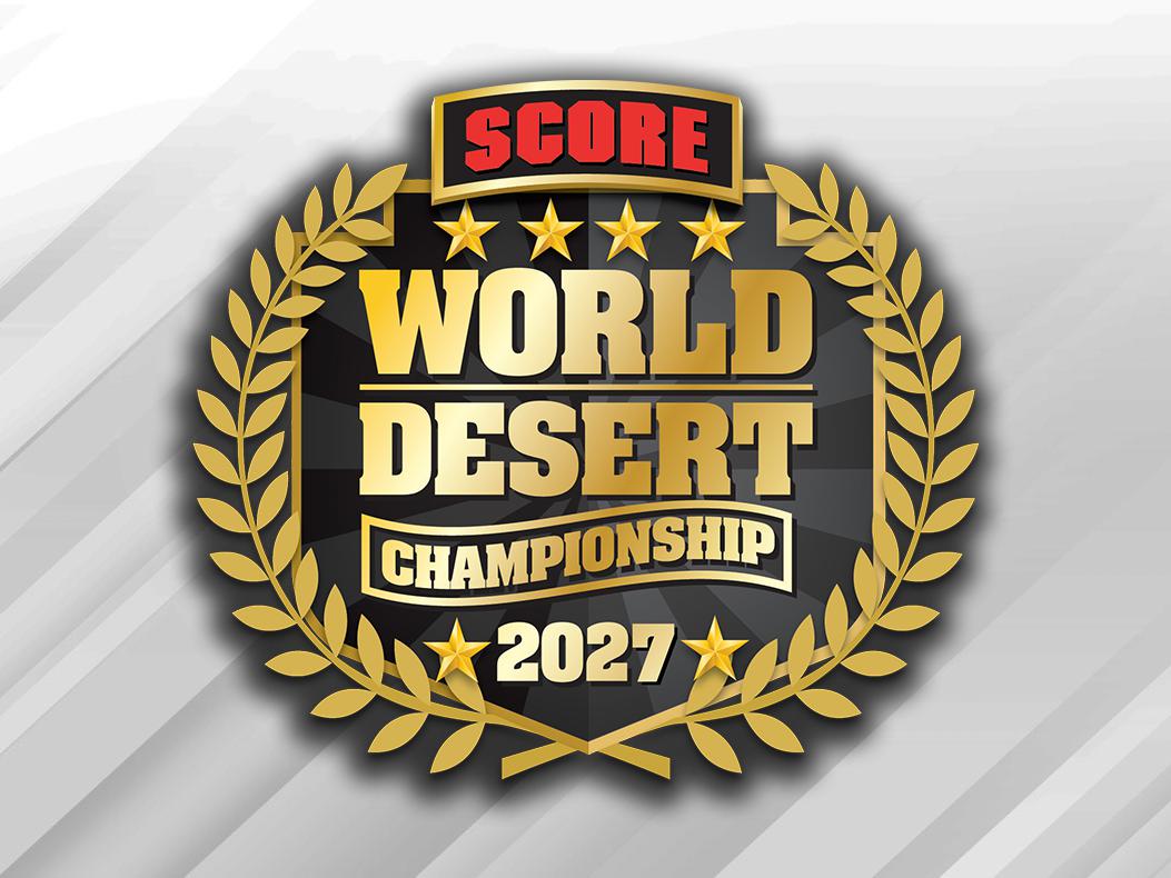 SCORE World Desert Championship 2027 logo.