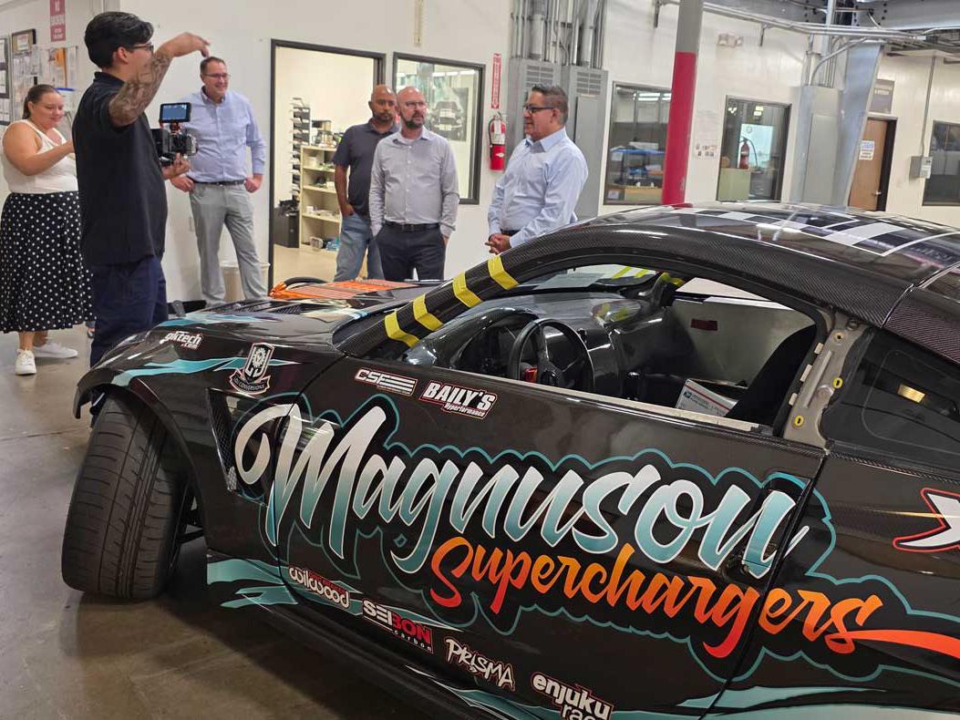 Lawmaker visiting Magnuson Superchargers in Ventura.