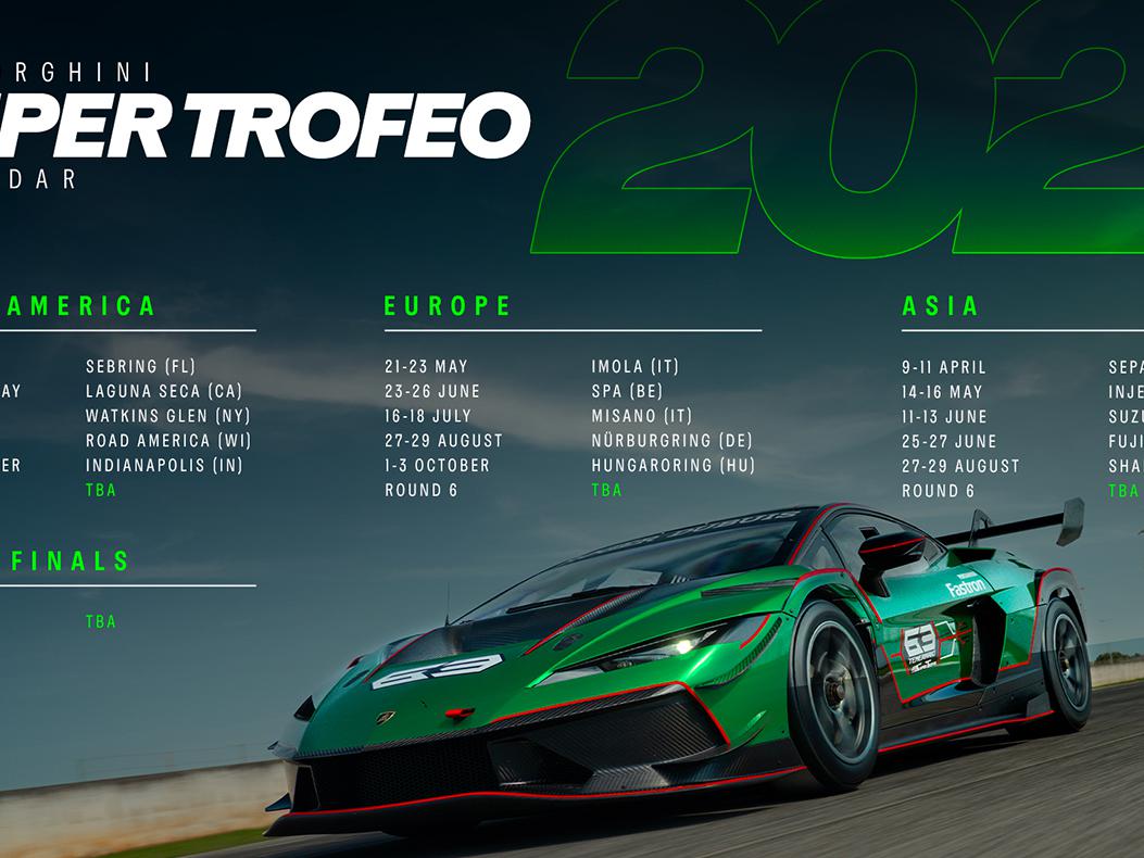 Lamborghini Super Trofeo schedule graphic 2027.