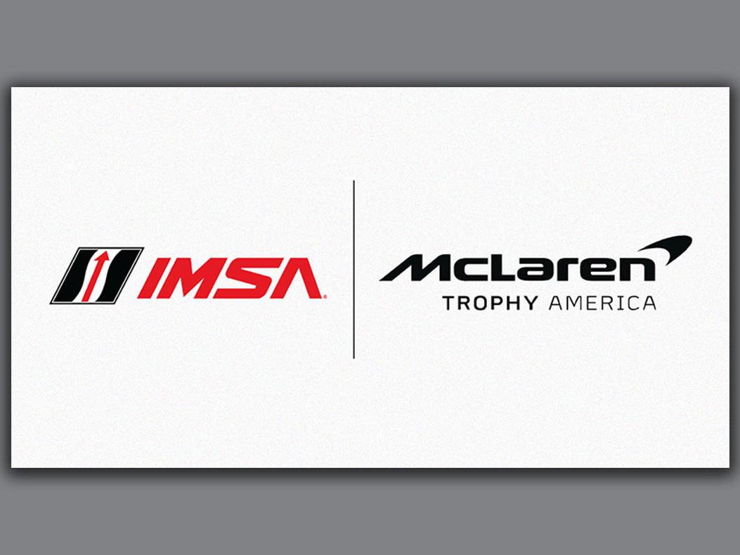 IMSA McLaren Trophy America logos